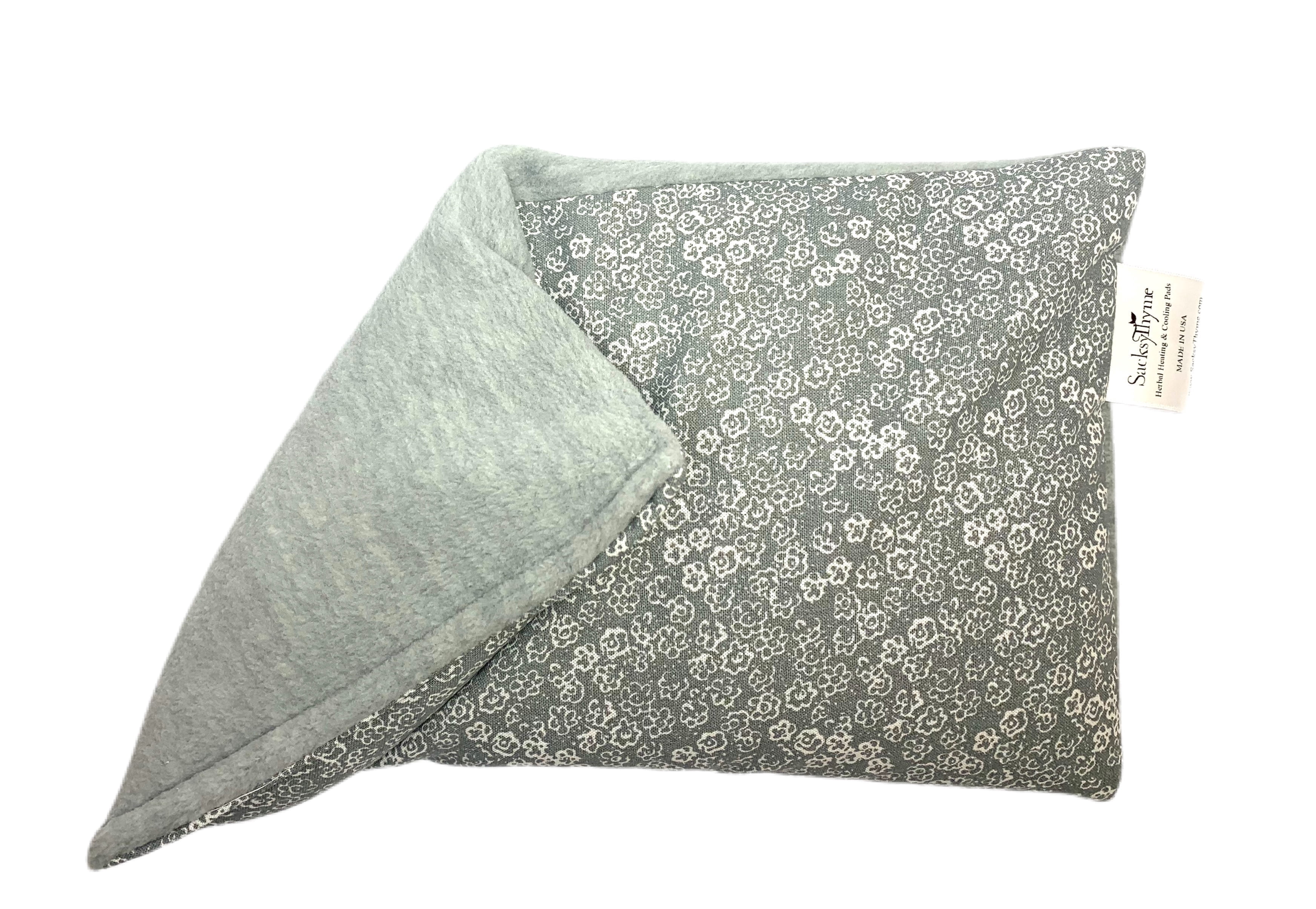 Sacksy Thyme Microwave Heating Pad for Cramps, Back, Neck, Shoulders, Leg Pain - Reusable Heat Pack, Hot Moist Microwavable Therapy Pack - Unscented Flaxseed Hot Compress Made in USA (Size: 12" x 7")