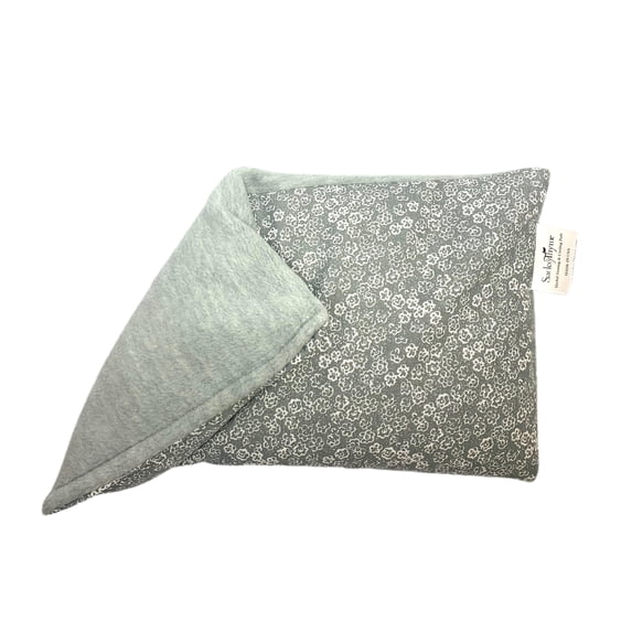 Sacksy Thyme Microwave Heating Pad for Cramps, Back, Neck, Shoulders, Leg Pain - Reusable Heat Pack, Hot Moist Microwavable Therapy Pack - Unscented Flaxseed Hot Compress Made in USA (Size: 12" x 7")