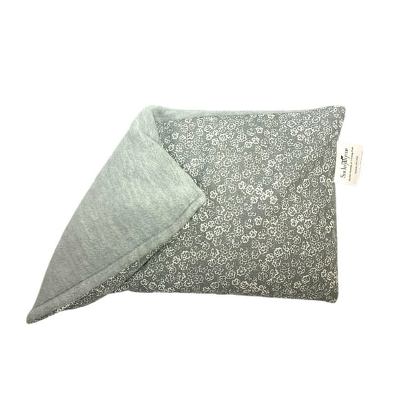 Sacksy Thyme Microwave Heating Pad for Cramps, Back, Neck, Shoulders, Leg Pain - Reusable Heat Pack, Hot Moist Microwavable Therapy Pack - Unscented Flaxseed Hot Compress Made in USA (Size: 12" x 7")