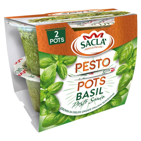 Sacla Basil Pesto Pots 90g, Imported from Britain