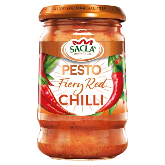 Sacla Fiery Chilli Pesto 190G, Imported from Britain