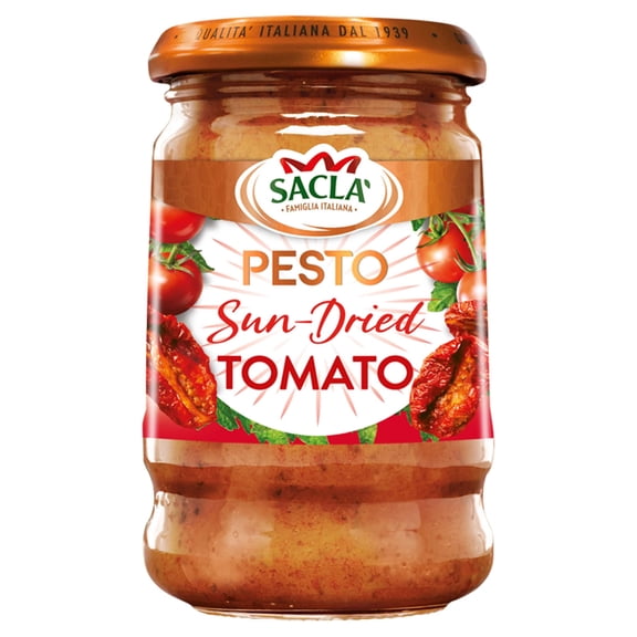 Sacla Sun Dried Tom Pesto 190G, Imported from Britain