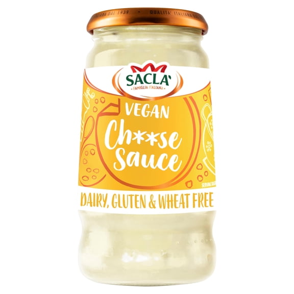 Sacla Vegan Cheese Flavoured White Sauce With Soya 350G, Imported from Britain