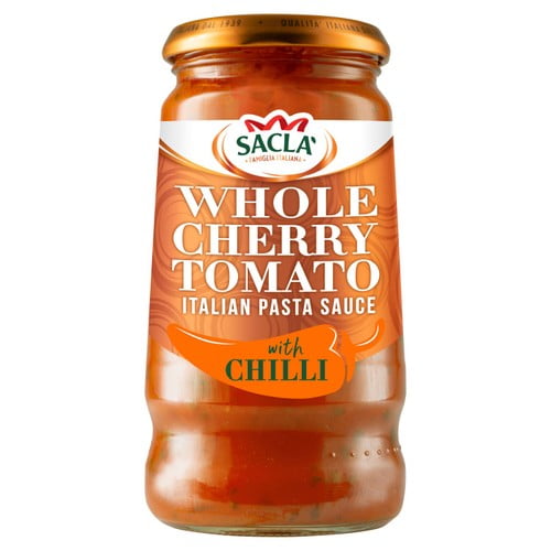 Sacla' Whole Cherry Tomato & Chilli Pasta Sauce 350g, British Import (Pack of 2)