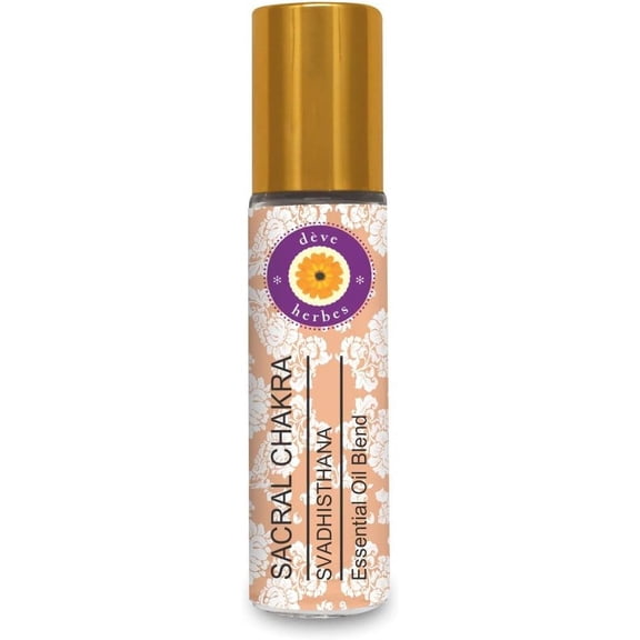 Sacral Chakra (Svadhisthana) Aromatherapy Essential Oil Roll On Blend 8ml for Meditation, Creativity, Yoga & Chakra Alignment