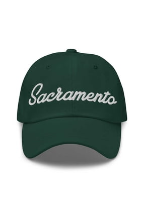 Sacramento Baseball Cap Sacramento Dad Hat Bold Script California CA Hat Embroidered Souvenir Gift Spruce
