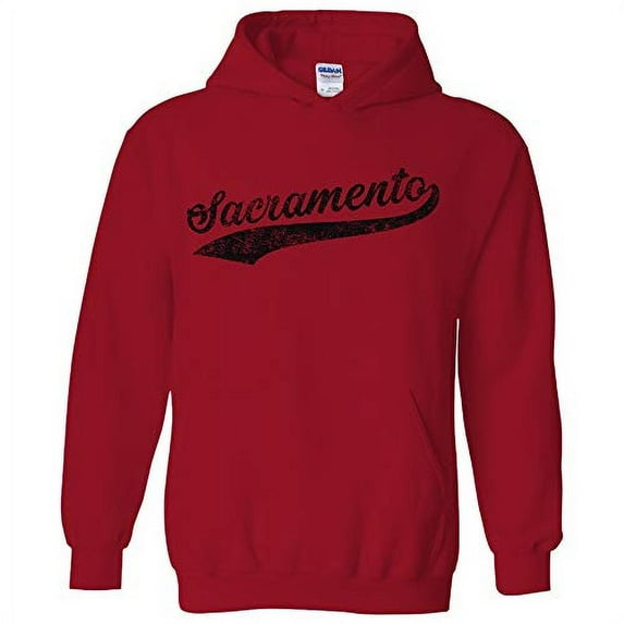 Sacramento Baseball Script - Hometown Pride, Pitcher Hoodie - 2X-Large - Cardinal