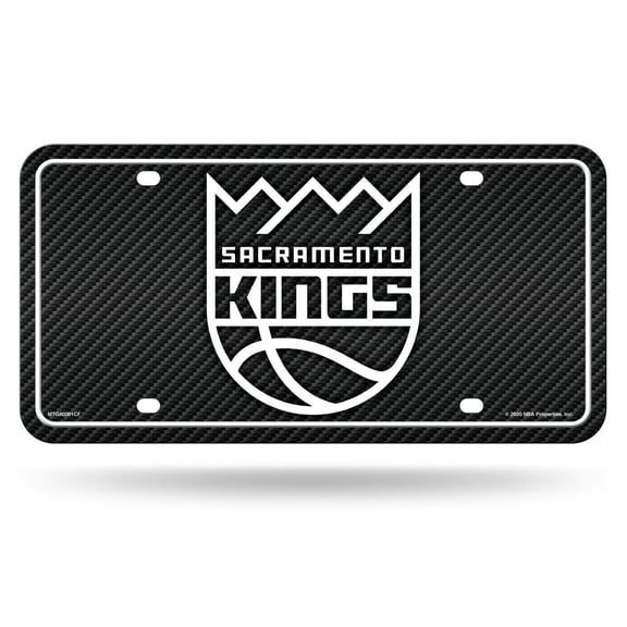 Sacramento Basketball Kings Carbon Fiber Design Look - Standard License Plate Auto Tag