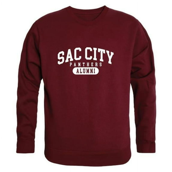 Sacramento City College Panthers Alumni Fleece Sweatshirt, Maroon - Extra Large