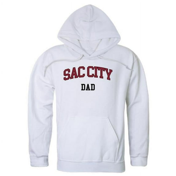 Sacramento City College Panthers Dad Hoodie, White - 2XL