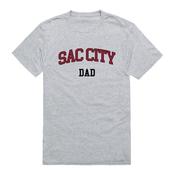 Sacramento City College Panthers Short Sleeve College Dad T-Shirt, Heather Grey - 2XL