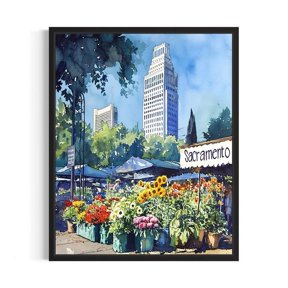 Sacramento Flower Market Background Photo Art Print Poster Wall Art Painting Home Decor Office Wall Art