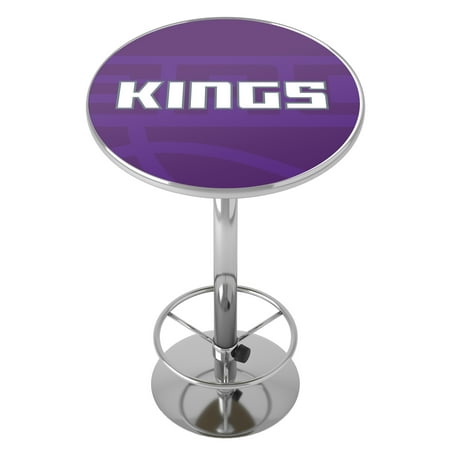 Sacramento Kings NBA Fade Chrome Pub Table - Purple, White, Gray