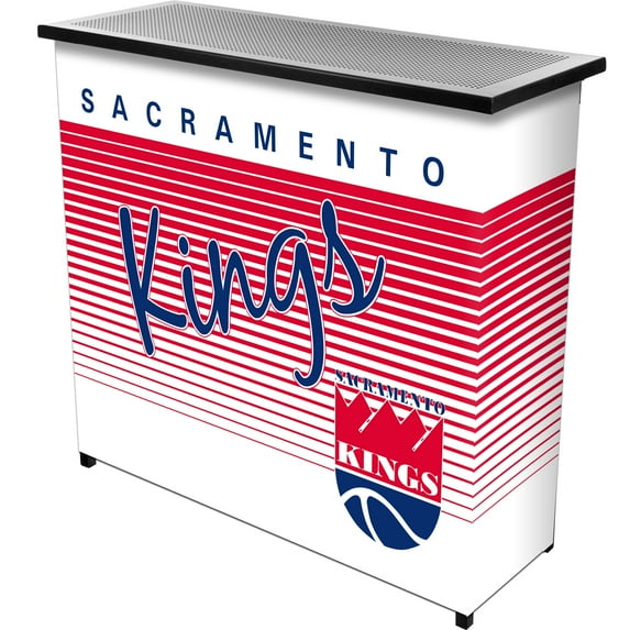 Sacramento Kings Hardwood Classics Indoor or Outdoor Portable Bar with 2 Shelves