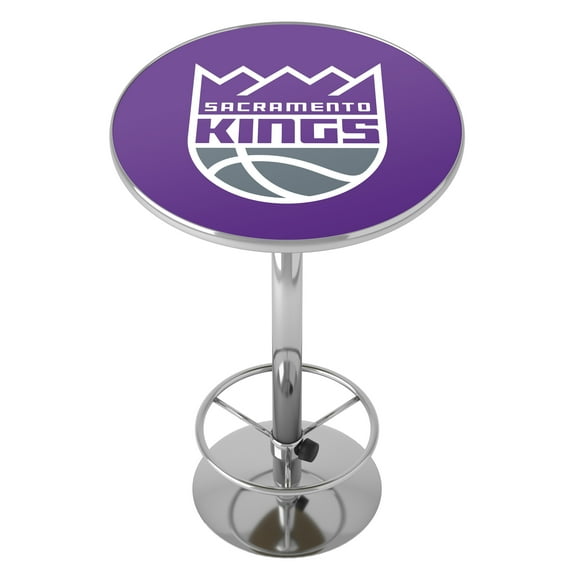 Sacramento Kings Logo Bar Table with Adjustable Footrest and Acrylic Top