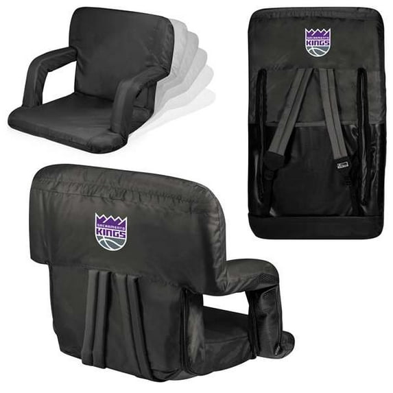 Sacramento Kings - Ventura Seat Portable Recliner Chair by Picnic Time (Black)