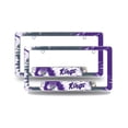 thumbnail image 1 of Sacramento Basketball King's Chrome Metal (Set of 2) License Plate Frames with Bold Tie Dye Design, 1 of 6