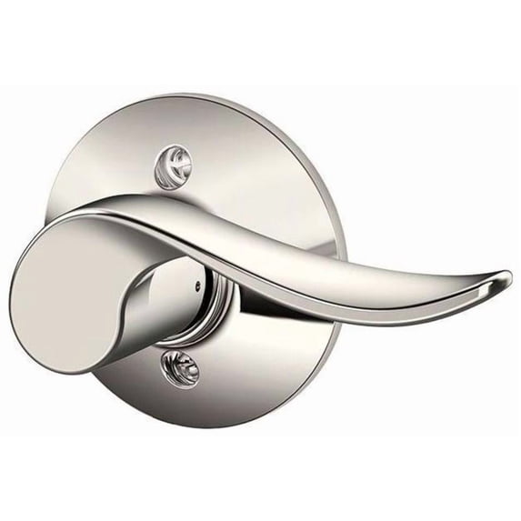 Sacramento Right Handed Lever Non-Turning Lock, Polished Nickel (F170 SAC 618 RH)