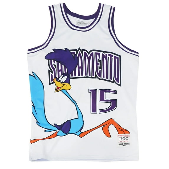 Sacramento Road Runner Men's Headgear Classics Premium Baseketball Jersey (Large, White)