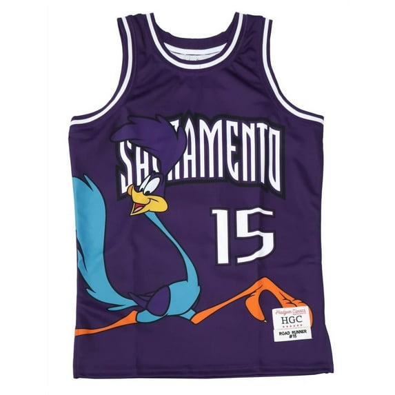 Sacramento Road Runner Men's Headgear Classics Premium Baseketball Jersey (Medium, Purple)