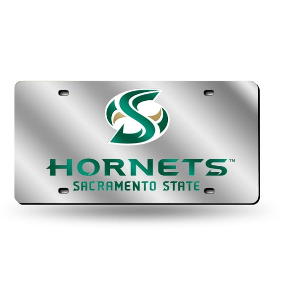 Sacramento State NCAA Hornets Acrylic License Plate Laser Tag