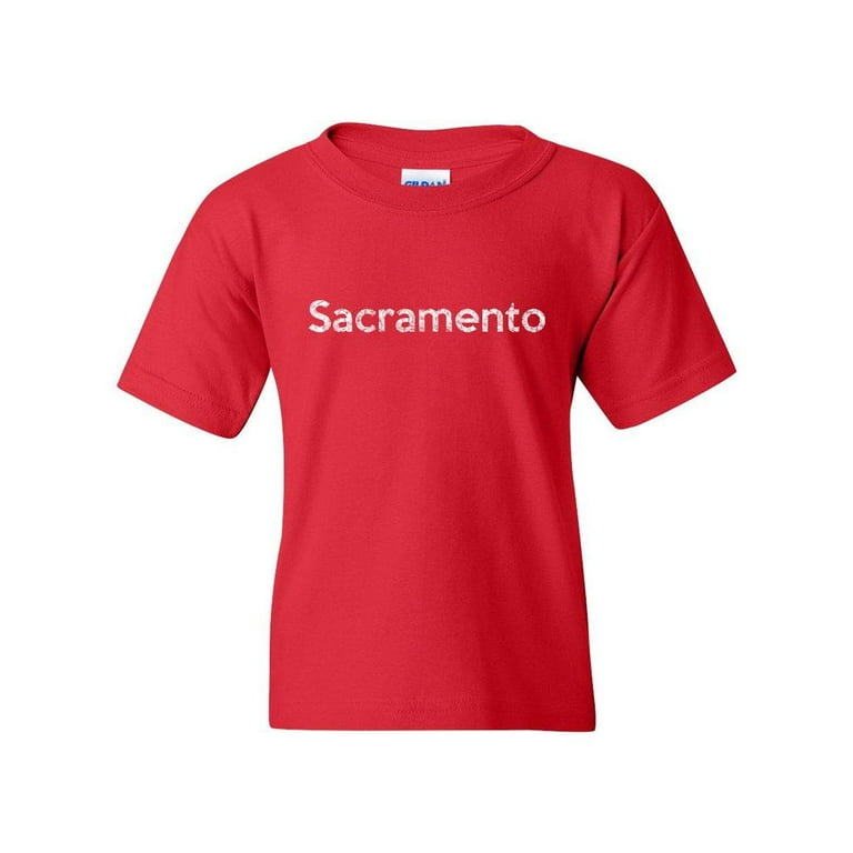 Sacramento Unisex Youth Kids T Shirt Tee Clothing Youth Large Red