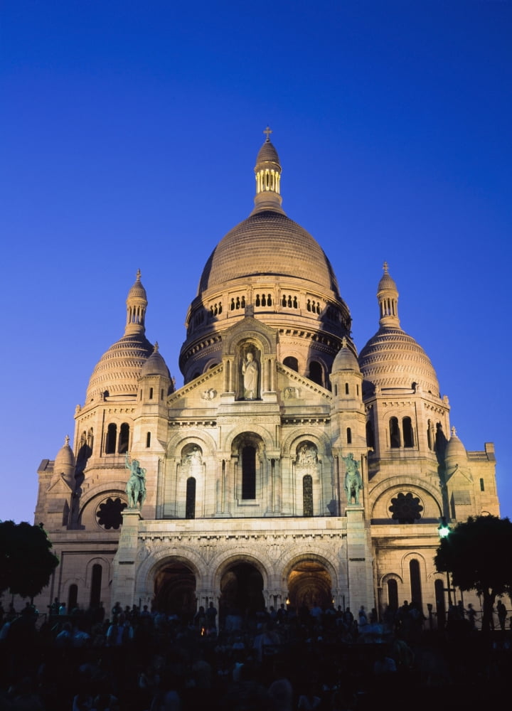Sacre Coeur At Dusk Canvas Art - Charles Bowman Design Pics (13 x 18)