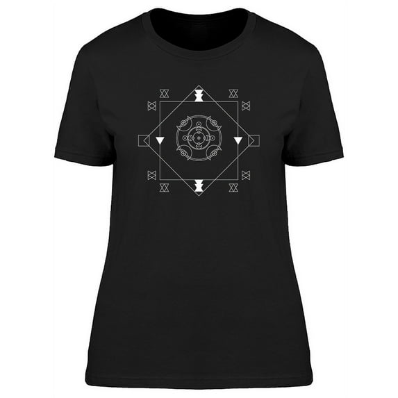 Sacred Alchemy Geometry Graphic T-Shirt Women -Image by Shutterstock, Female Large