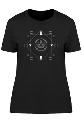 Sacred Alchemy Geometry Graphic T-Shirt Women -Image by Shutterstock, Female Small