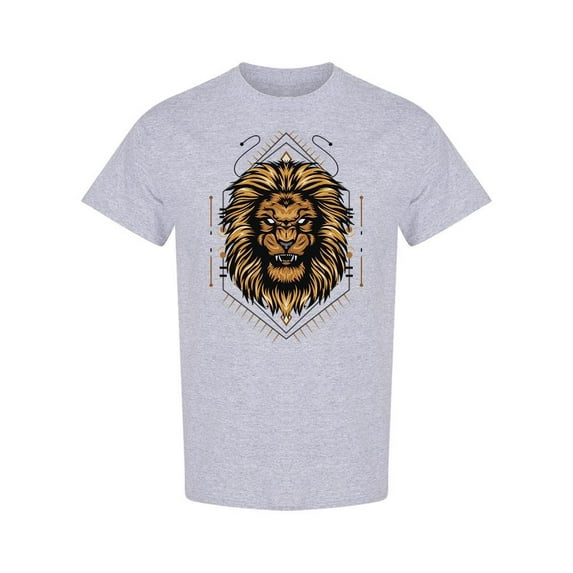 Sacred Angry Lion T-Shirt Men -Image by Shutterstock, Male 3X-Large
