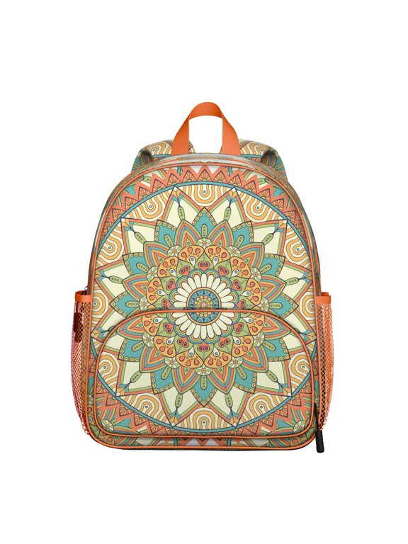 Sacred Awakening Students Backpack - Meditation and Mindfulness Art with Cosmic Spiritual Balance and Harmony Pattern, Lightweight Durable School Bag