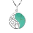 thumbnail image 1 of Sacred Balance Yin and Yang Abalone Shell Inlay Sterling Silver Necklace, 1 of 6