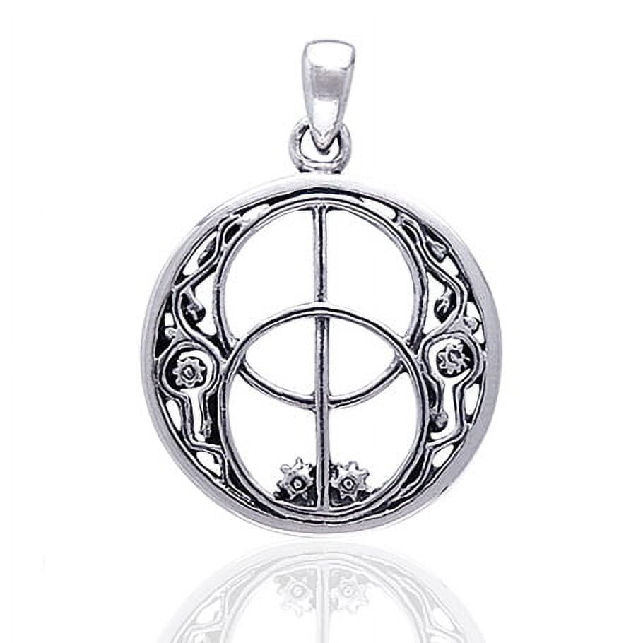 Sacred Chalice Well Symbol of Avalon in Glastonbury Sterling Silver Pendant