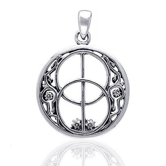 Sacred Chalice Well Symbol of Avalon in Glastonbury Sterling Silver Pendant