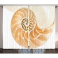 thumbnail image 1 of Ambesonne Ivory Curtains 2 Panel Set, Curves Helix Design, 108" x 90", Cream White, 1 of 3