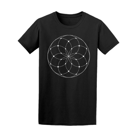 Sacred Geometry Circle Flower T-Shirt Men -Image by Shutterstock, Male XX-Large
