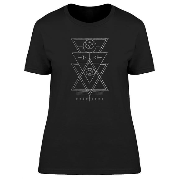Sacred Geometry Eye Graphic T-Shirt Women -Image by Shutterstock, Female Large