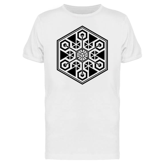 Sacred Geometry Hexagon Graphic Tee Men's -Image by Shutterstock