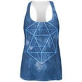thumbnail image 1 of Sacred Geometry Icosahedron Crystal Wind All Over Womens Work Out Tank Top Multi SM, 1 of 2