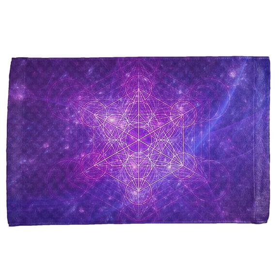 Sacred Geometry Metatron Cube Map of Creation All Over Hand Towel