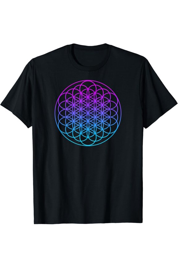 Sacred Geometry Shirt - Flower of Life Shirt T-Shirt Tshirt All Size S-5XL
