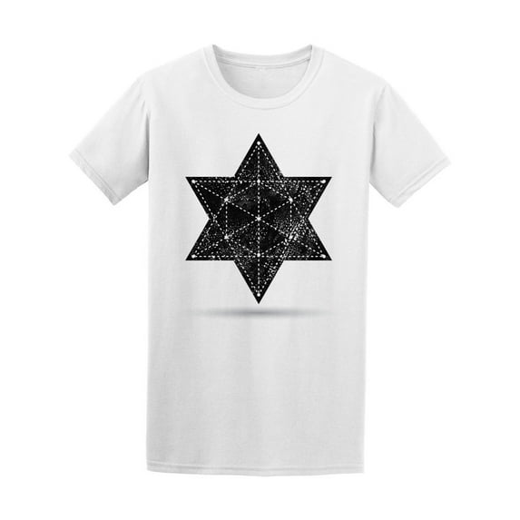 Sacred Geometry Star Shape T-Shirt Men -Image by Shutterstock, Male 3X-Large