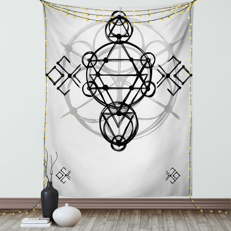 Sacred Geometry Tapestry Simplistic Seed of Life Symbol Vortex