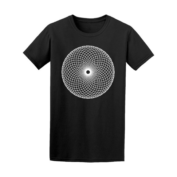 Sacred Geometry White Circle T-Shirt Men -Image by Shutterstock, Male Large