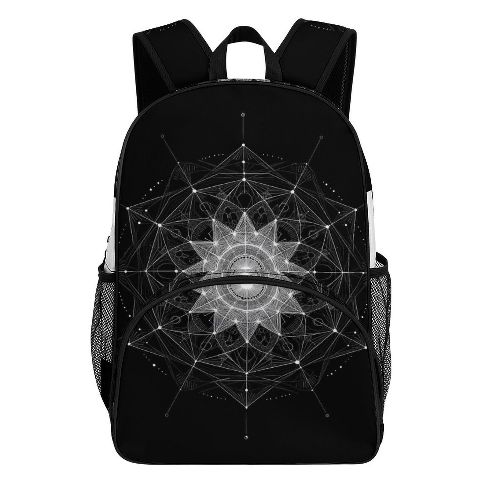 Sacred Geometry White Mandala Art Backpacks for Backpack for Bookbag ...
