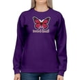 thumbnail image 1 of Sacred Heart Butterfly Sweatshirt Women -Smartprints Designs, Female 5X-Large, 1 of 4