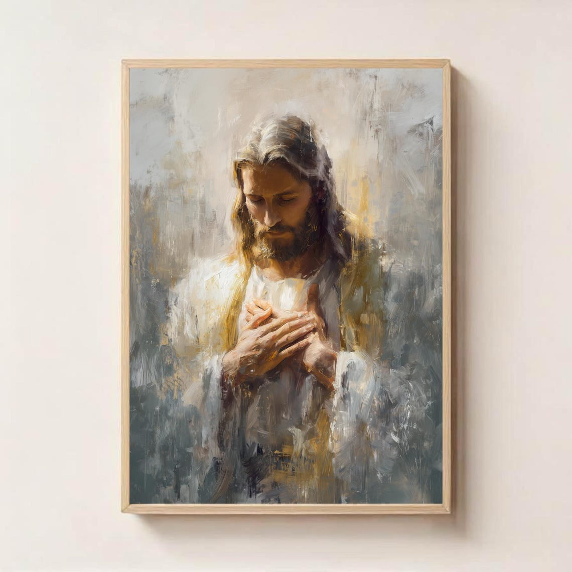 Sacred Heart Of Jesus – Christian Wall Art, Spiritual Religious Digital ... - Mission Based Home Decor Inspiration