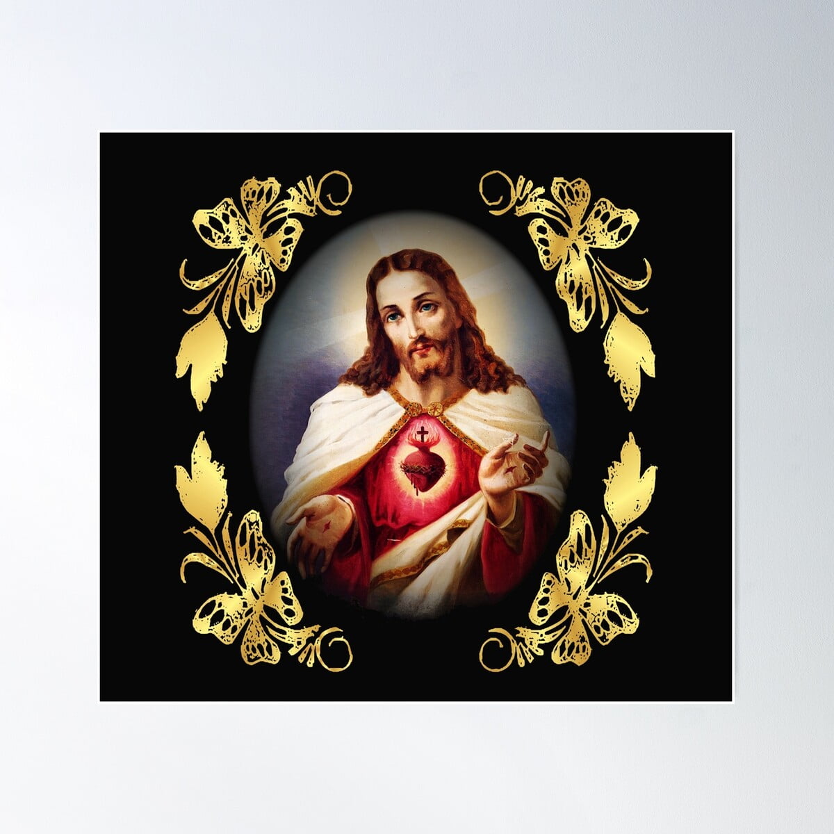 Sacred Heart Of Jesus Catholic Detente Sagrado Corazon De Jesus Poster ...