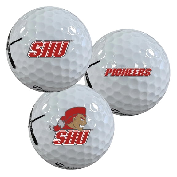 Sacred Heart University Pioneers Logo Edition Taylormade Distance+ Golf Balls 12-Pack (Dozen)