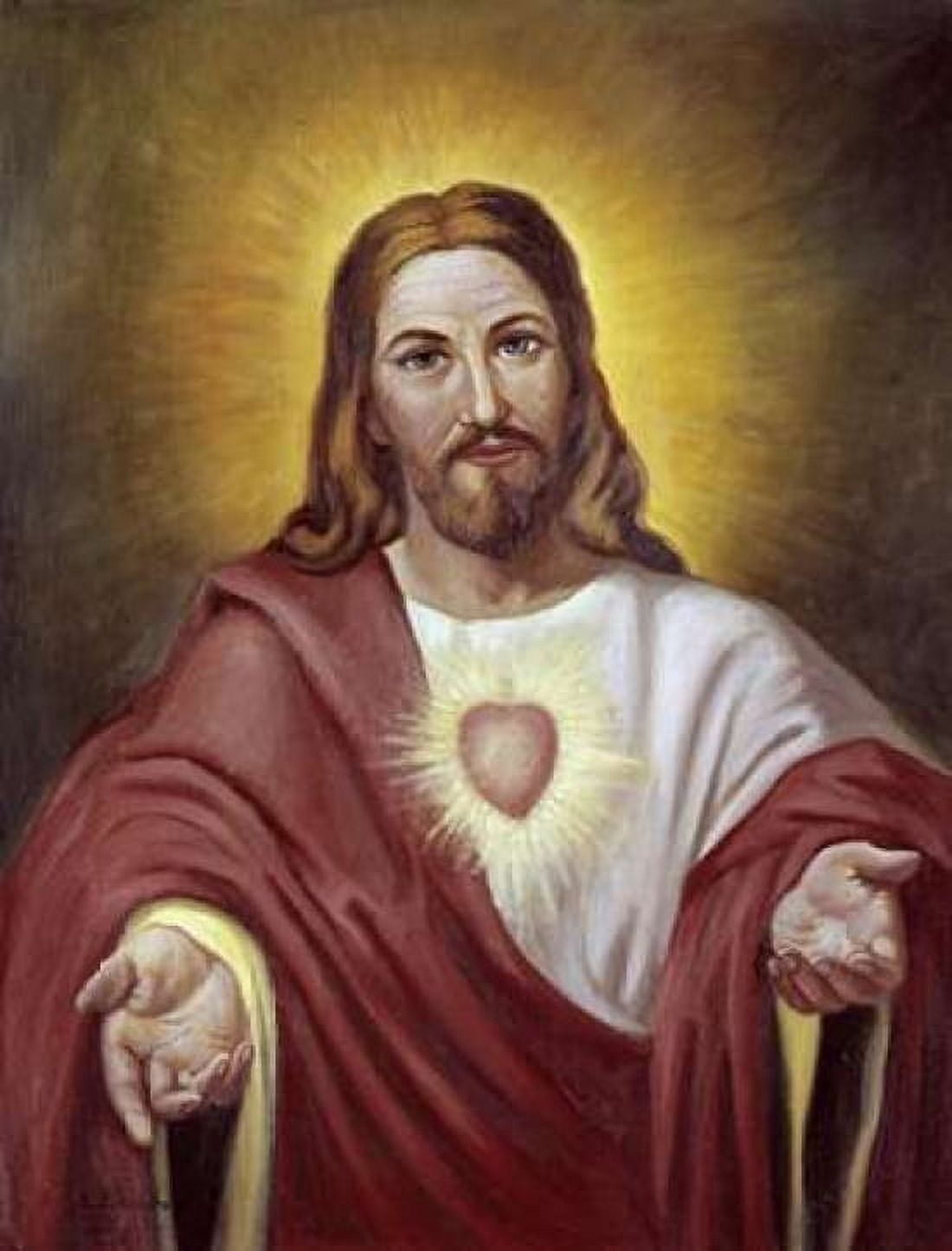 Sacred Heart of Jesus Canvas Art - Vittorio Bianchini (22 x 28)
